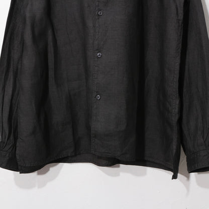 大麻開襟シャツ / 草木濃染め/ 柿渋×墨