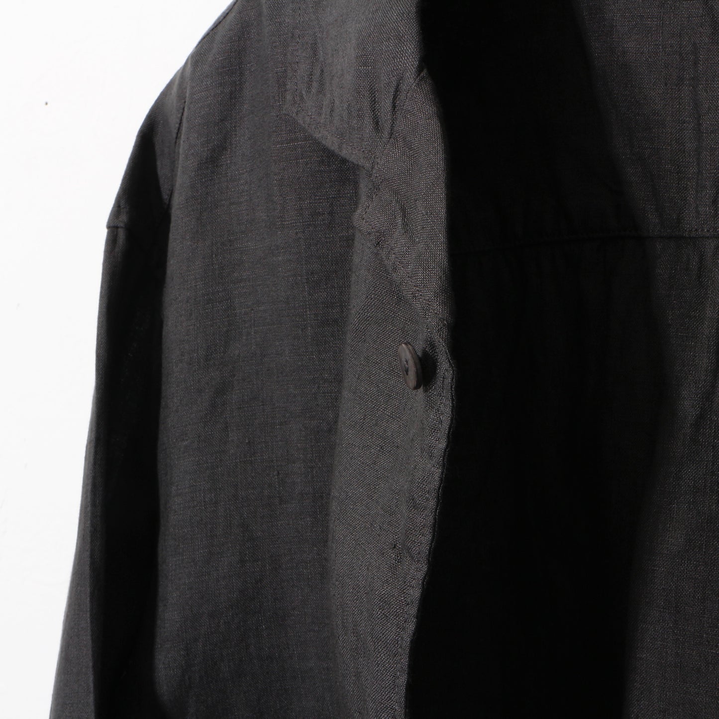 大麻開襟シャツ / 草木濃染め/ 柿渋×墨