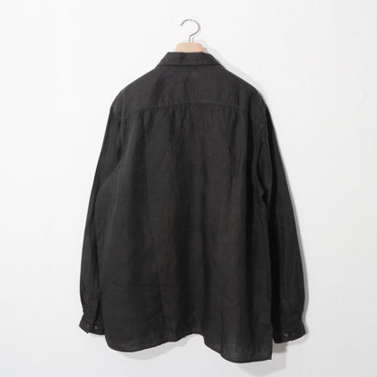 大麻開襟シャツ / 草木濃染め/ 柿渋×墨
