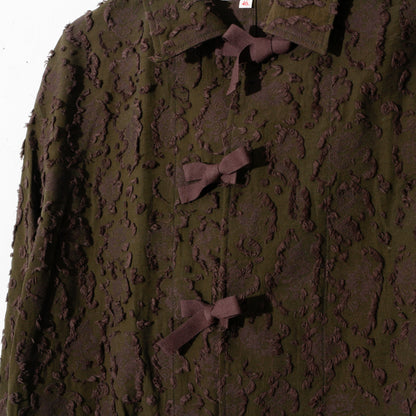 VICK CAMO RIBBON SHIRT /brown