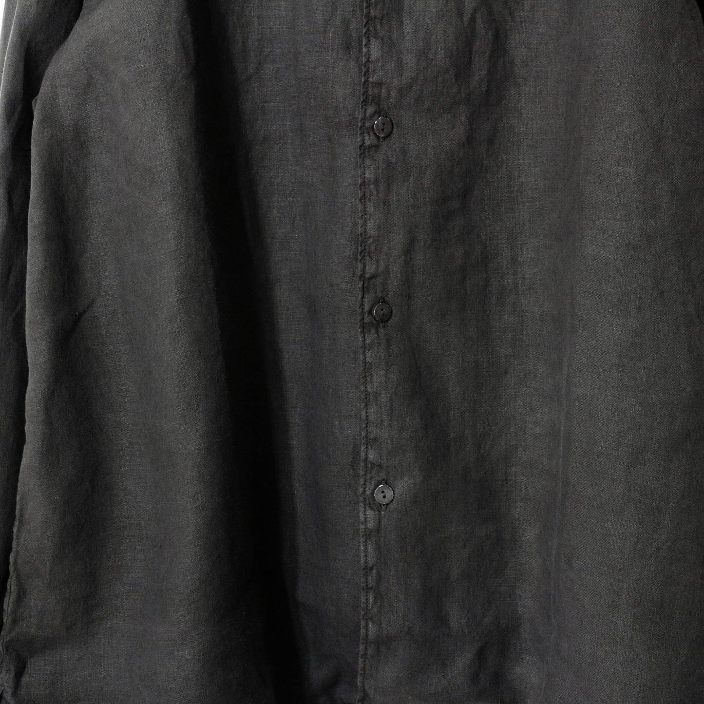 大麻開襟シャツ / 炭