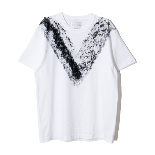 【Open Atelier】HANA YAGI / Lace collage T-shirt＜V Line＞※先行公開（3/5~オーダー受付開始）