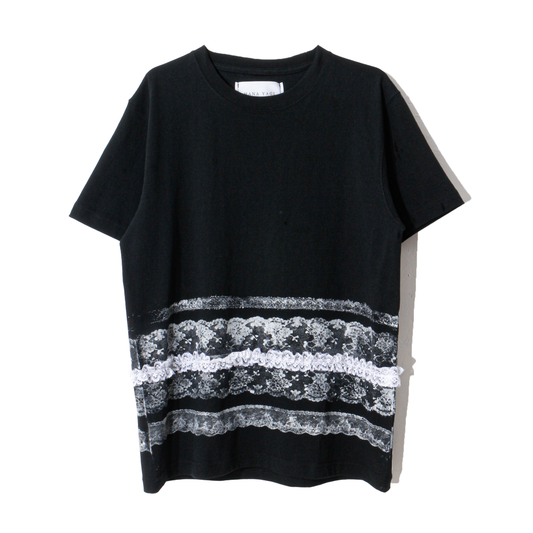 【Open Atelier】HANA YAGI / Lace collage T-shirt＜Border Line＞※先行公開（3/5~オーダー受付開始）