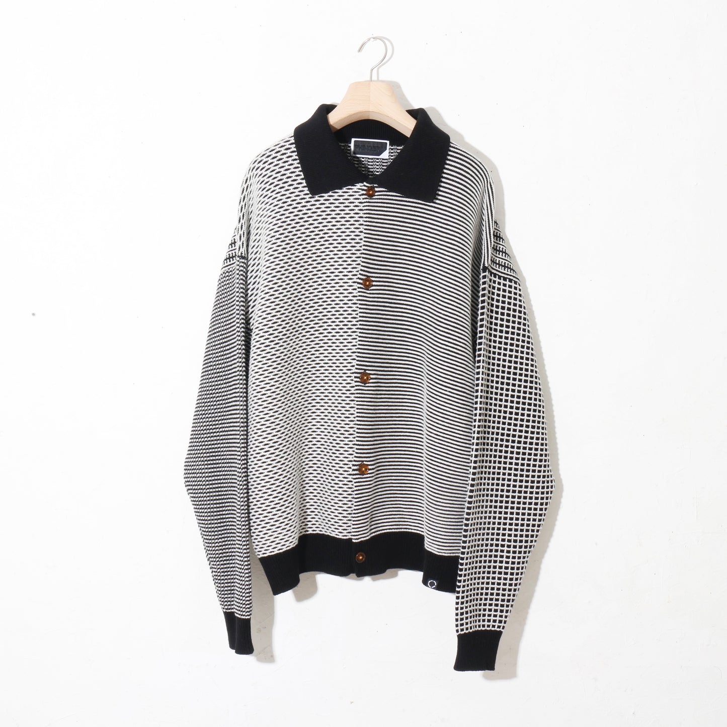 MULTI KNIT SHIRT JACKET / black