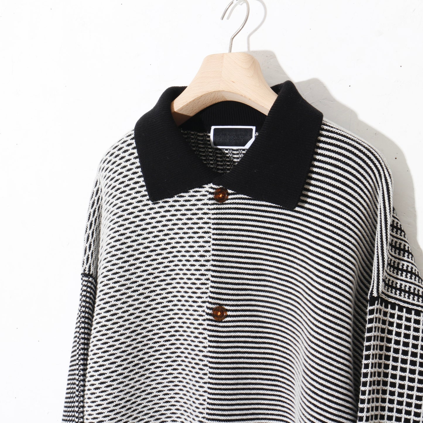 MULTI KNIT SHIRT JACKET / black