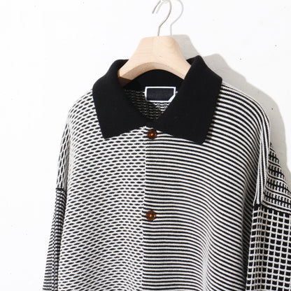 MULTI KNIT SHIRT JACKET / black