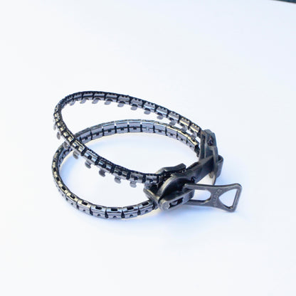 zip bracelet / gold /black / silver