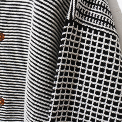 MULTI KNIT SHIRT JACKET / black