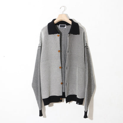 MULTI KNIT SHIRT JACKET / black