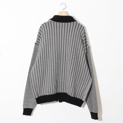 MULTI KNIT SHIRT JACKET / black