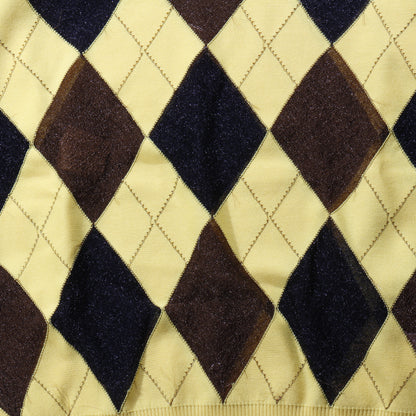 REVERSED ARGYLE SWEATER / yellow