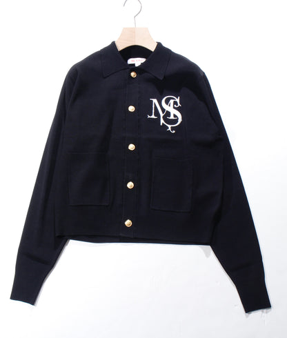 M.S. CREST CARDIGAN / bk