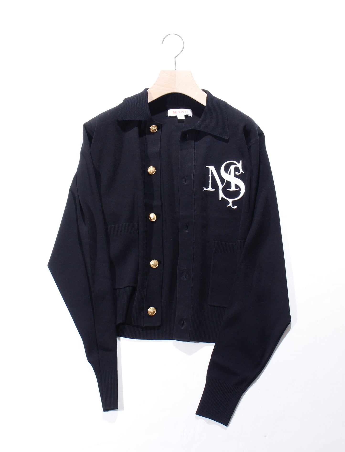 M.S. CREST CARDIGAN / bk