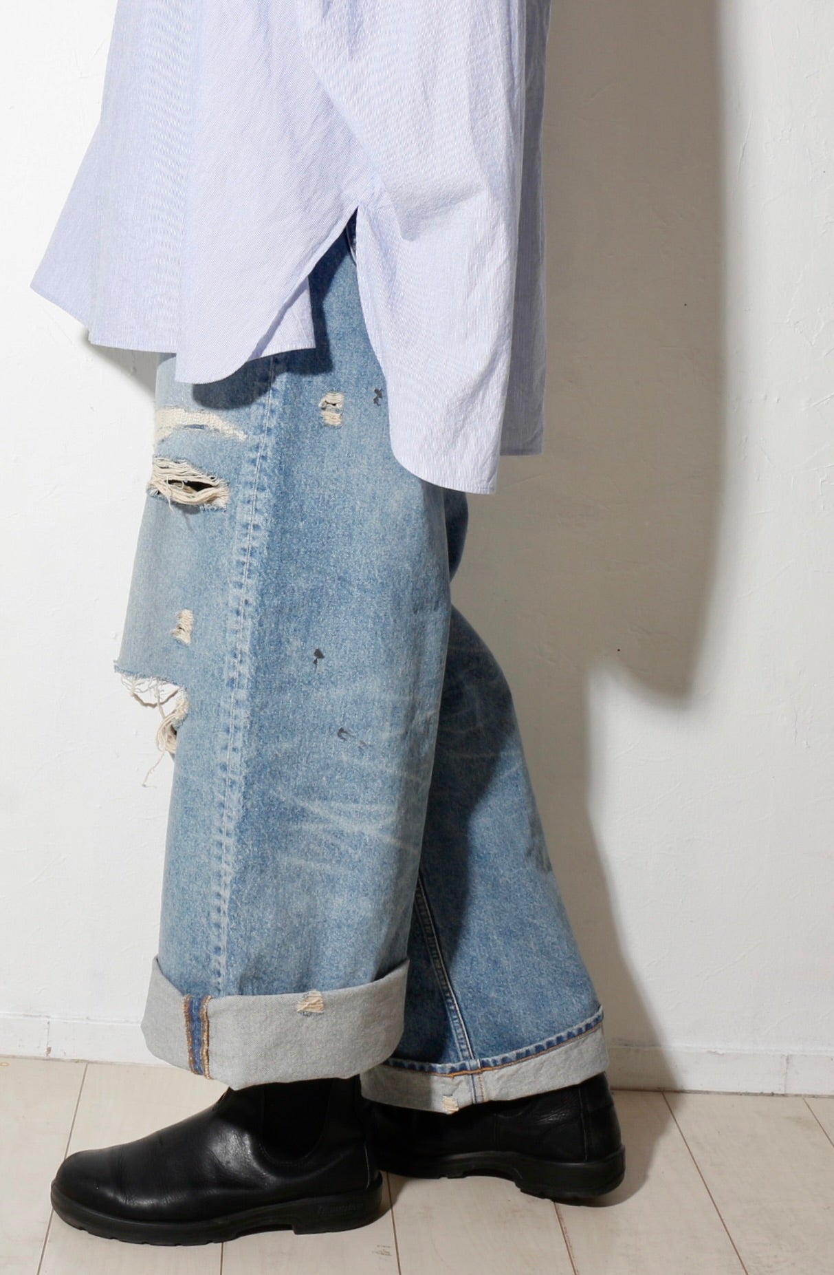 MB BAGGY JEANS ANGEL DAMAGE / indigo