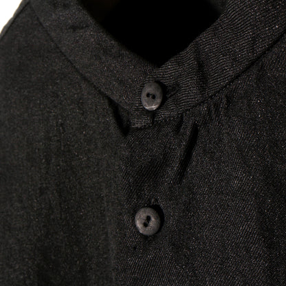 和紙大麻シャツ / 黒