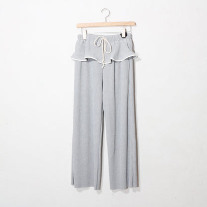 to do kotohayokozawa / crisp piping pants /gray