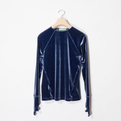FLEX VELVET CUFF-GLOVE LONG TEE / navy