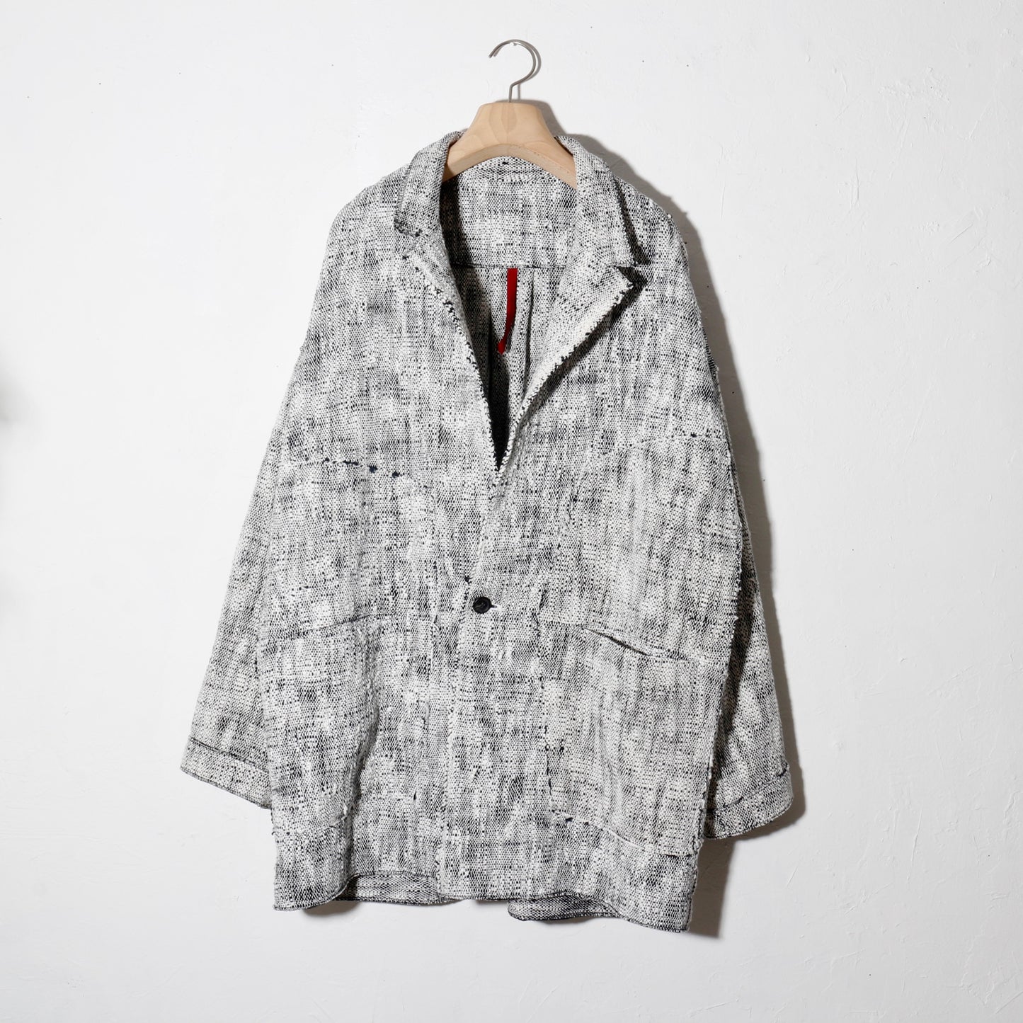 0 Count KhadiCotton Jacket / wh×na