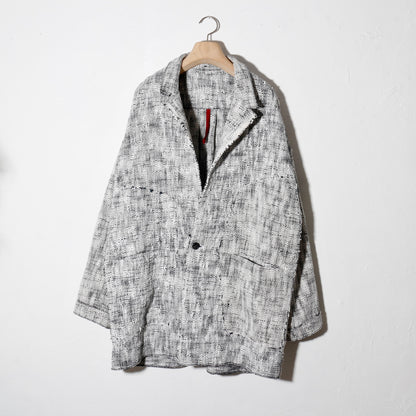 0 Count KhadiCotton Jacket / wh×na
