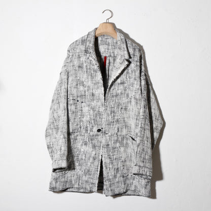 0 Count KhadiCotton Jacket / wh×na