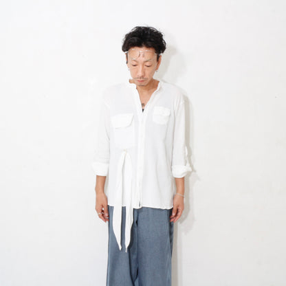 "eatable of many orders" / Celebration Scarf Shirts / off white