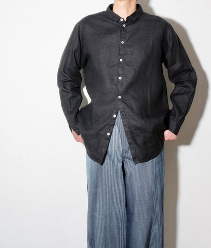 大麻シャツ大 / 墨黒