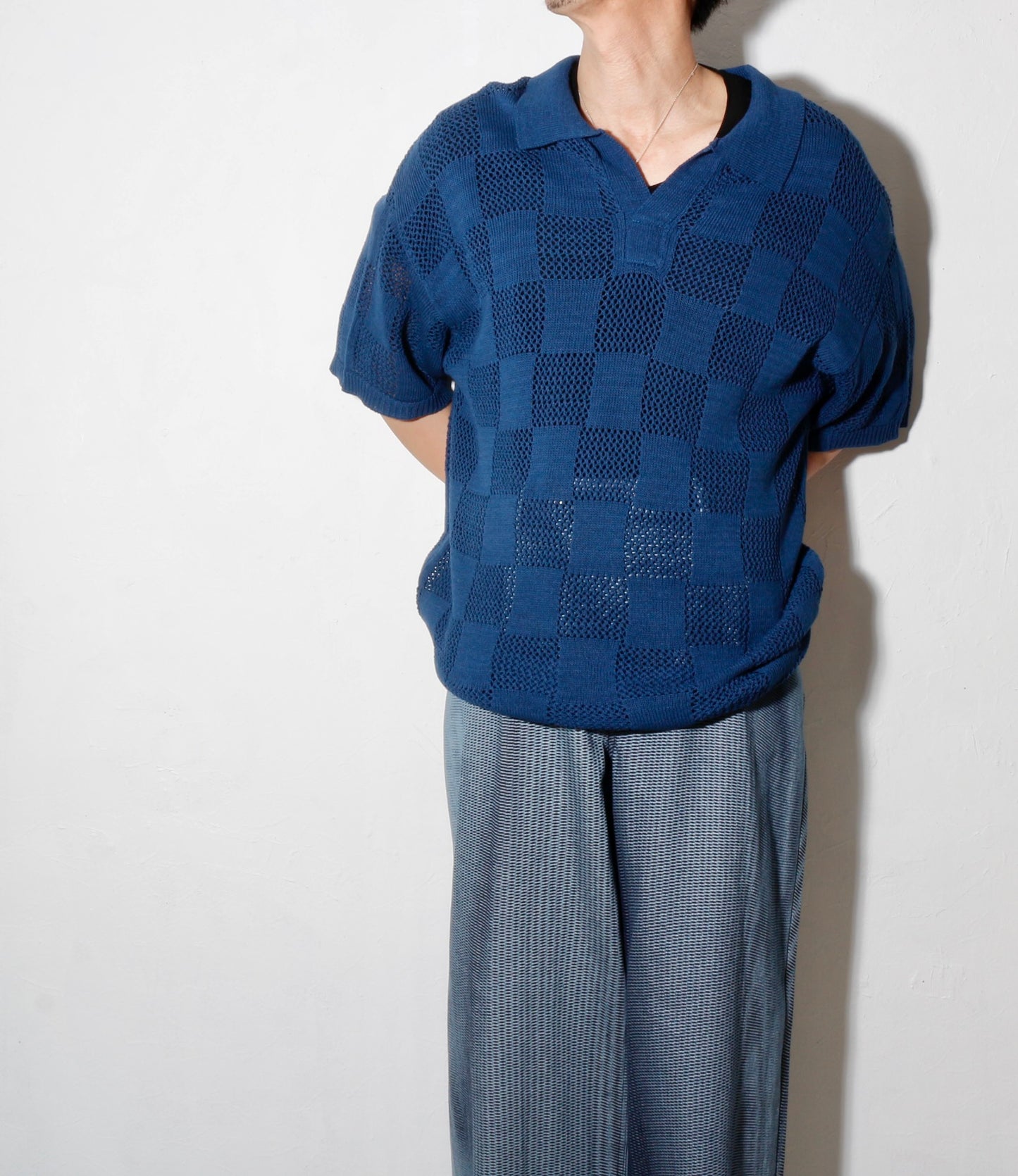 CHECKER WEB SKIPPER POLO /blue