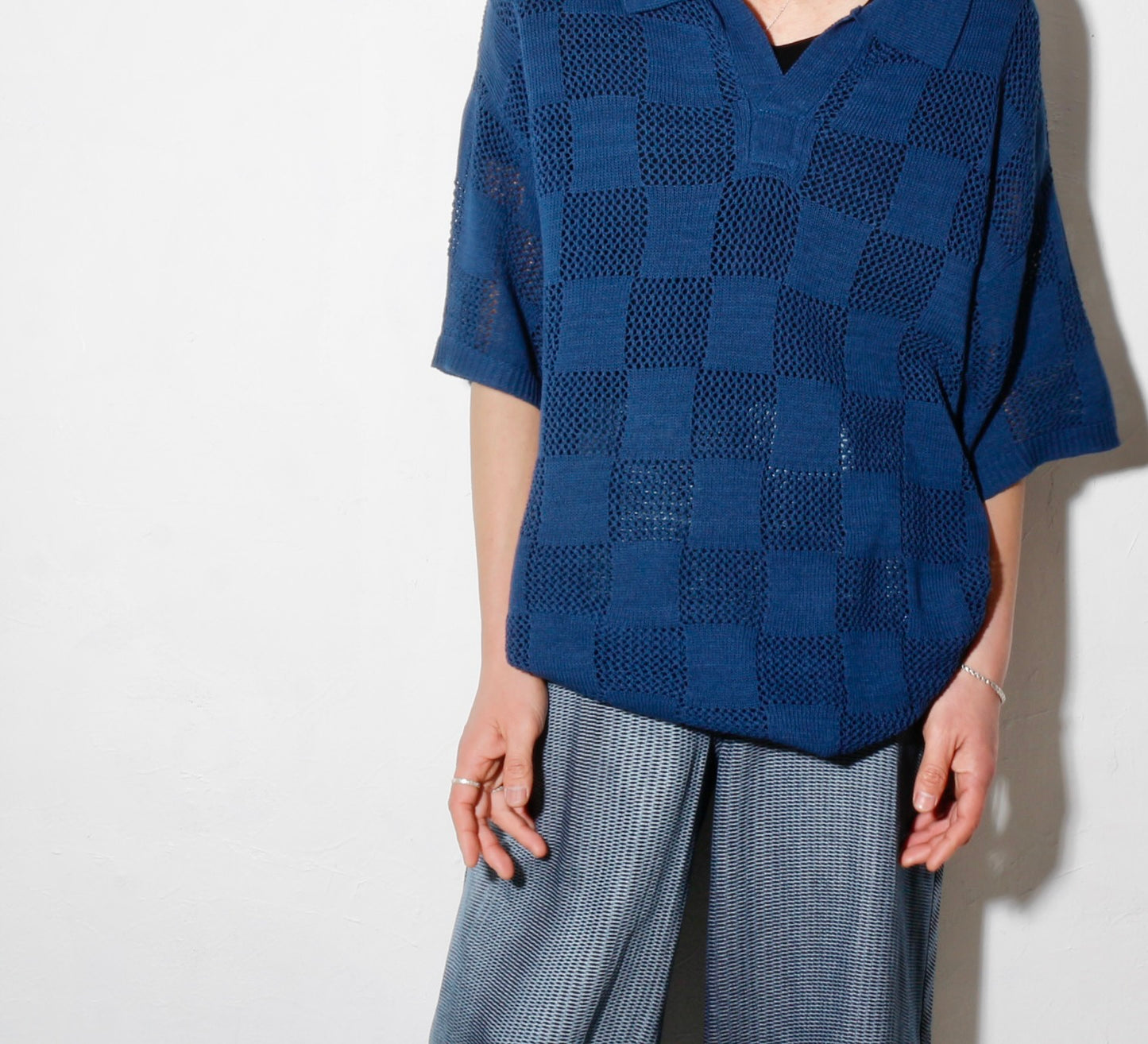 CHECKER WEB SKIPPER POLO /blue