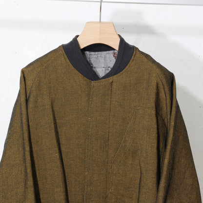 Reversible Linen Wool Blouson / yellow