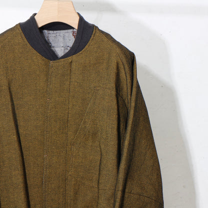 Reversible Linen Wool Blouson / yellow