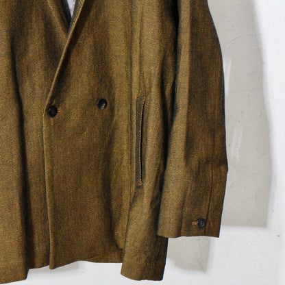 Linen Wool Jacket / yellow