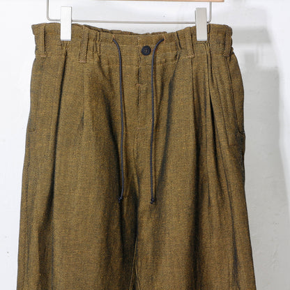 Linen Wool Gokuraku Pants / yellow