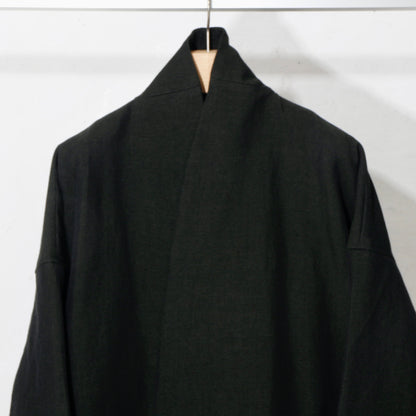 Linen Wool Jacket / kahki black