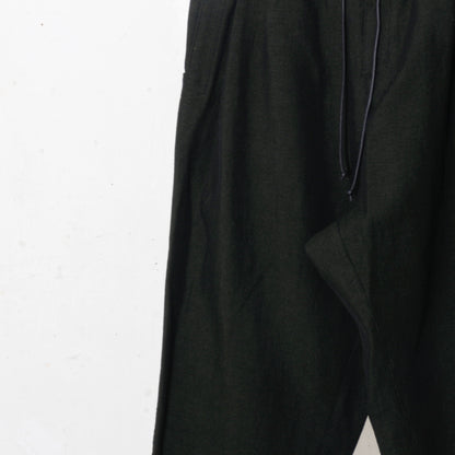 Linen Wool Gokuraku Pants / khaki black