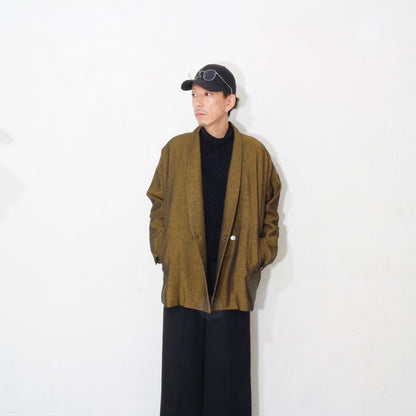 Linen Wool Jacket / yellow