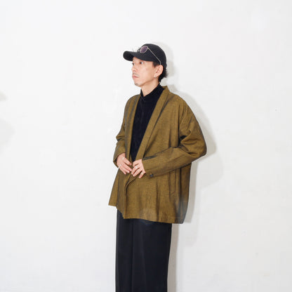 Linen Wool Jacket / yellow