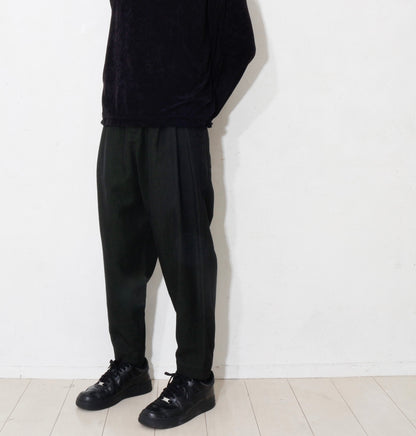 Linen Wool Gokuraku Pants / khaki black
