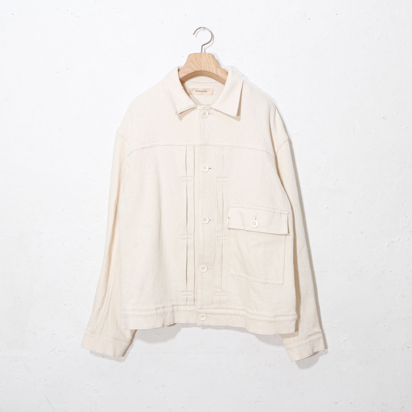 written by /thick twill denim jacket /natural
