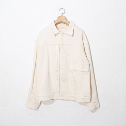 written by /thick twill denim jacket /natural