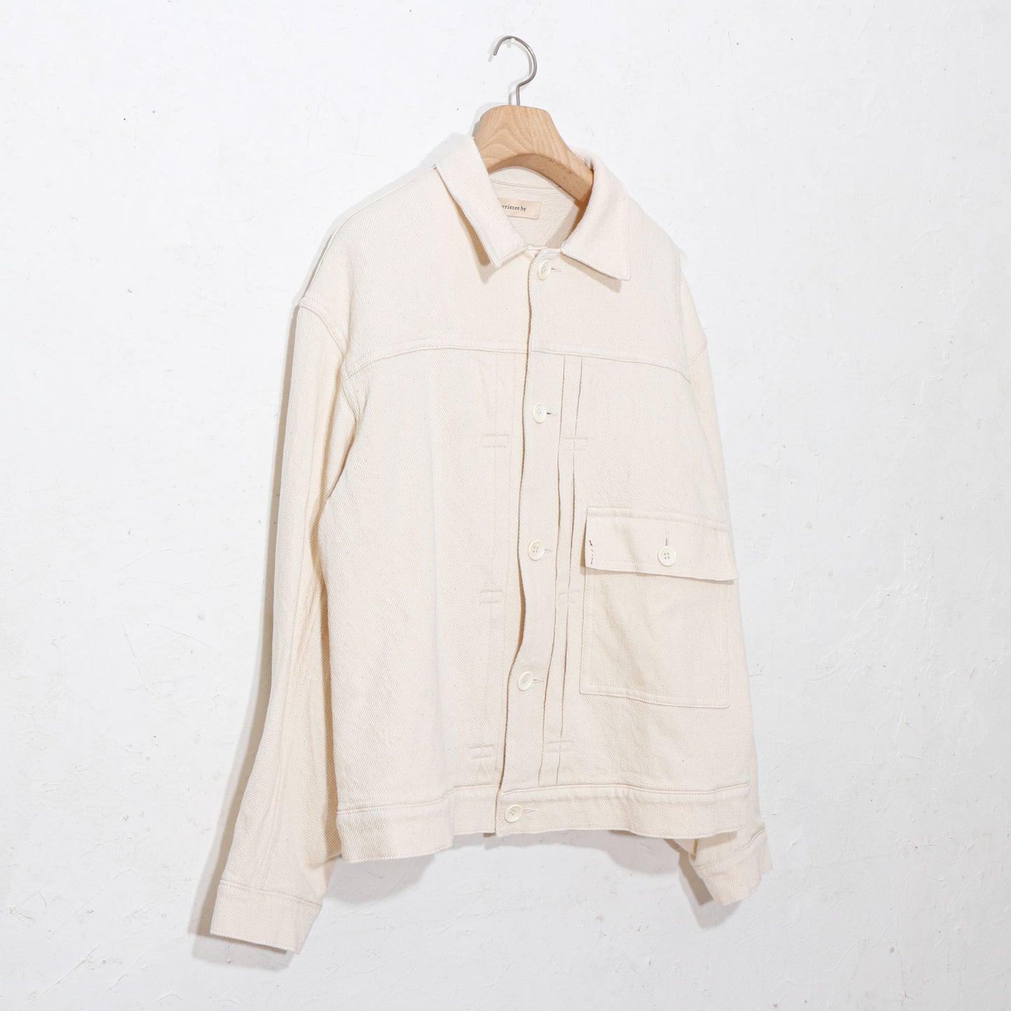 written by /thick twill denim jacket /natural