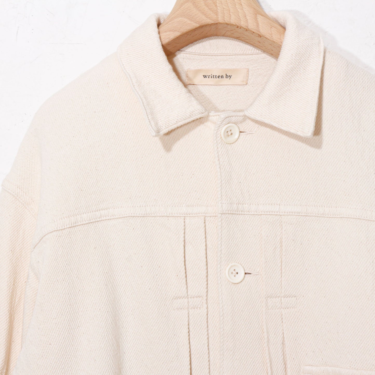 written by /thick twill denim jacket /natural