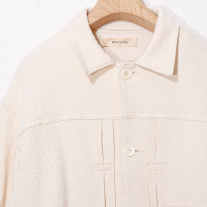 written by /thick twill denim jacket /natural