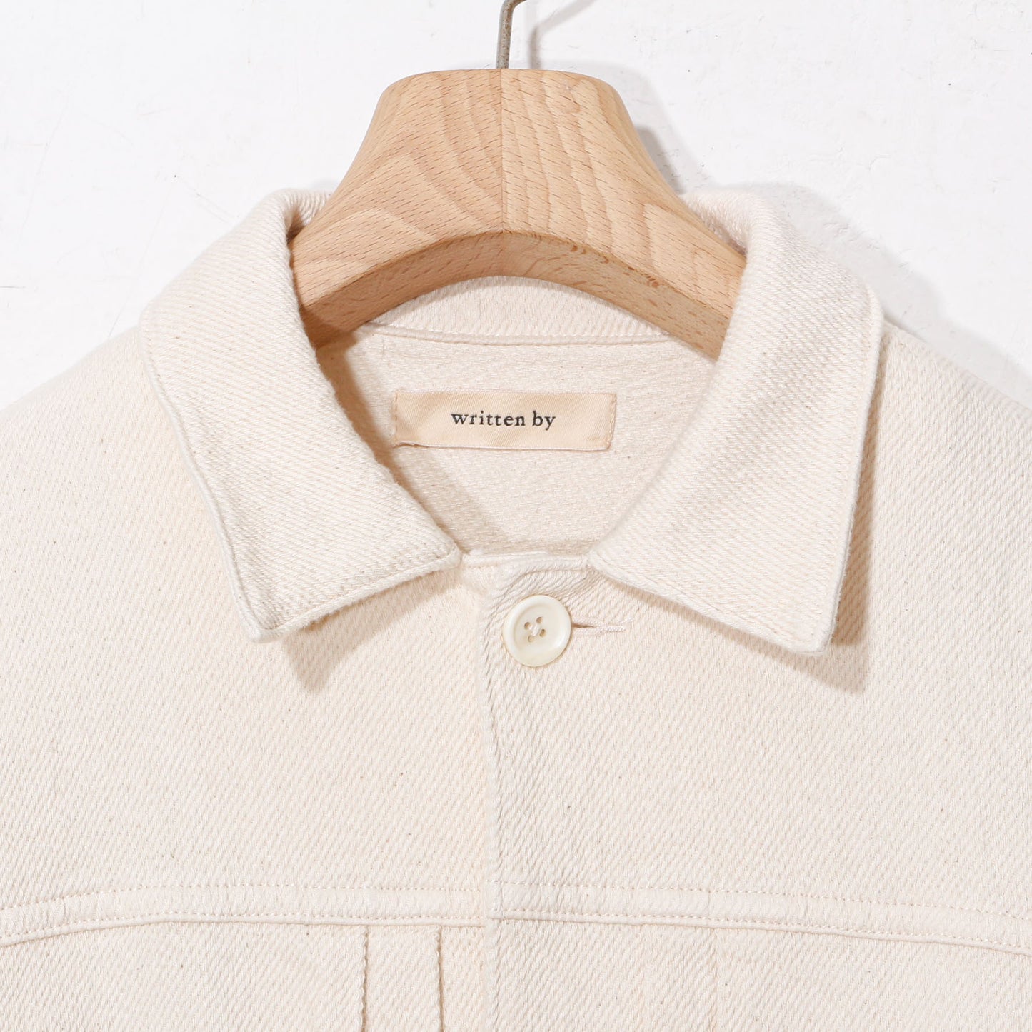 written by /thick twill denim jacket /natural