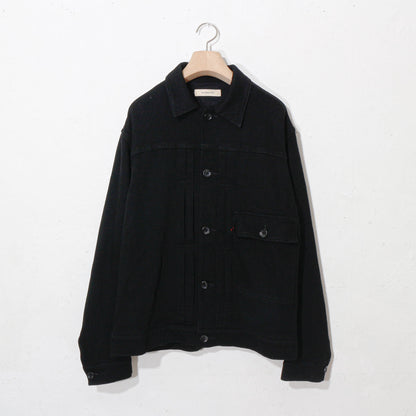 written by /thick twill denim jacket /black