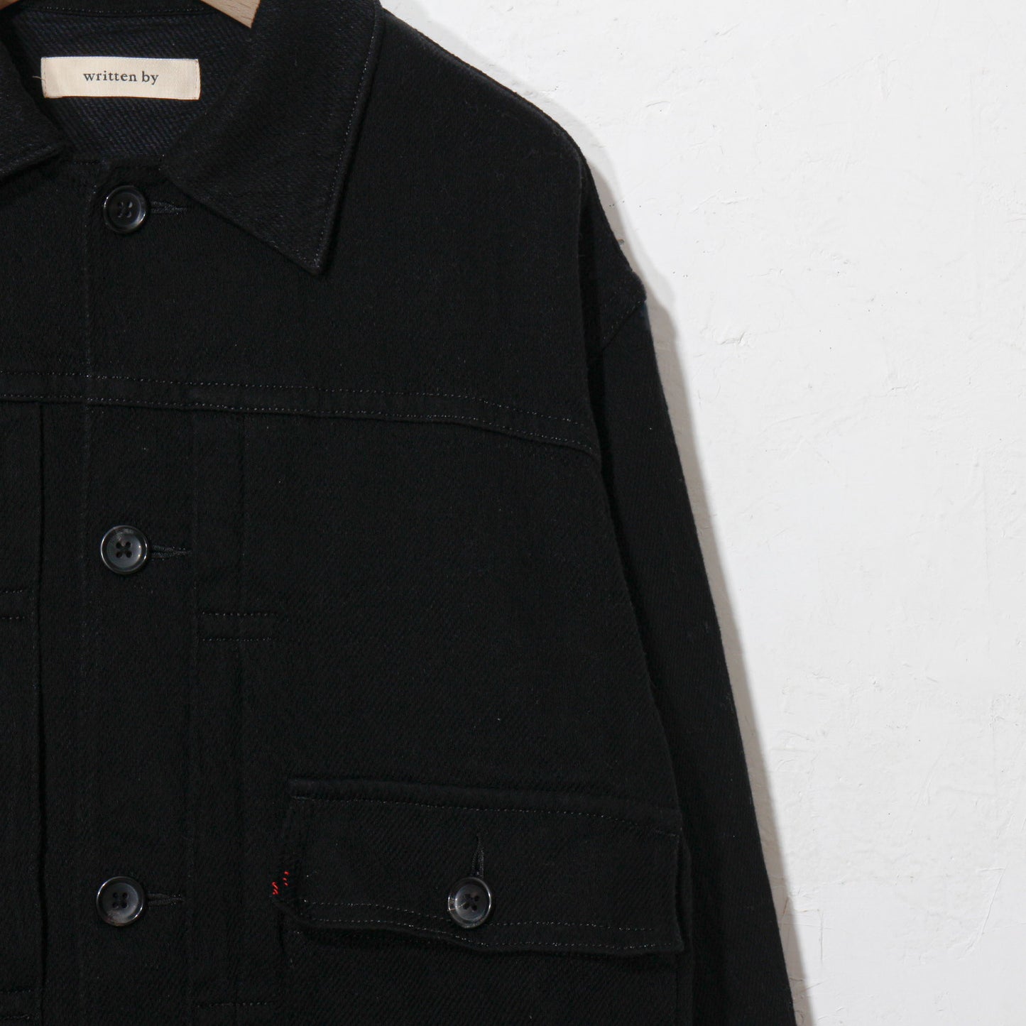 written by /thick twill denim jacket /black
