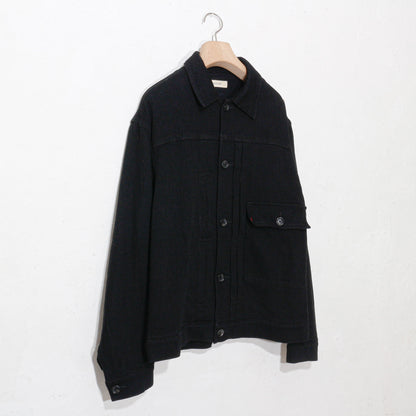 written by /thick twill denim jacket /black