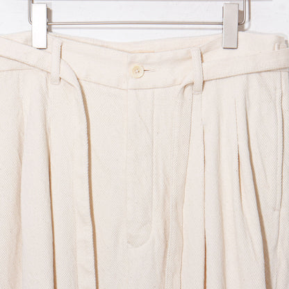 written by /thick twill slacks pants / natural