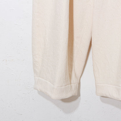 written by /thick twill slacks pants / natural