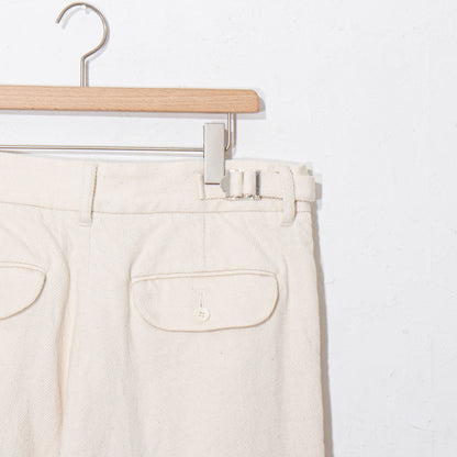 written by /thick twill slacks pants / natural