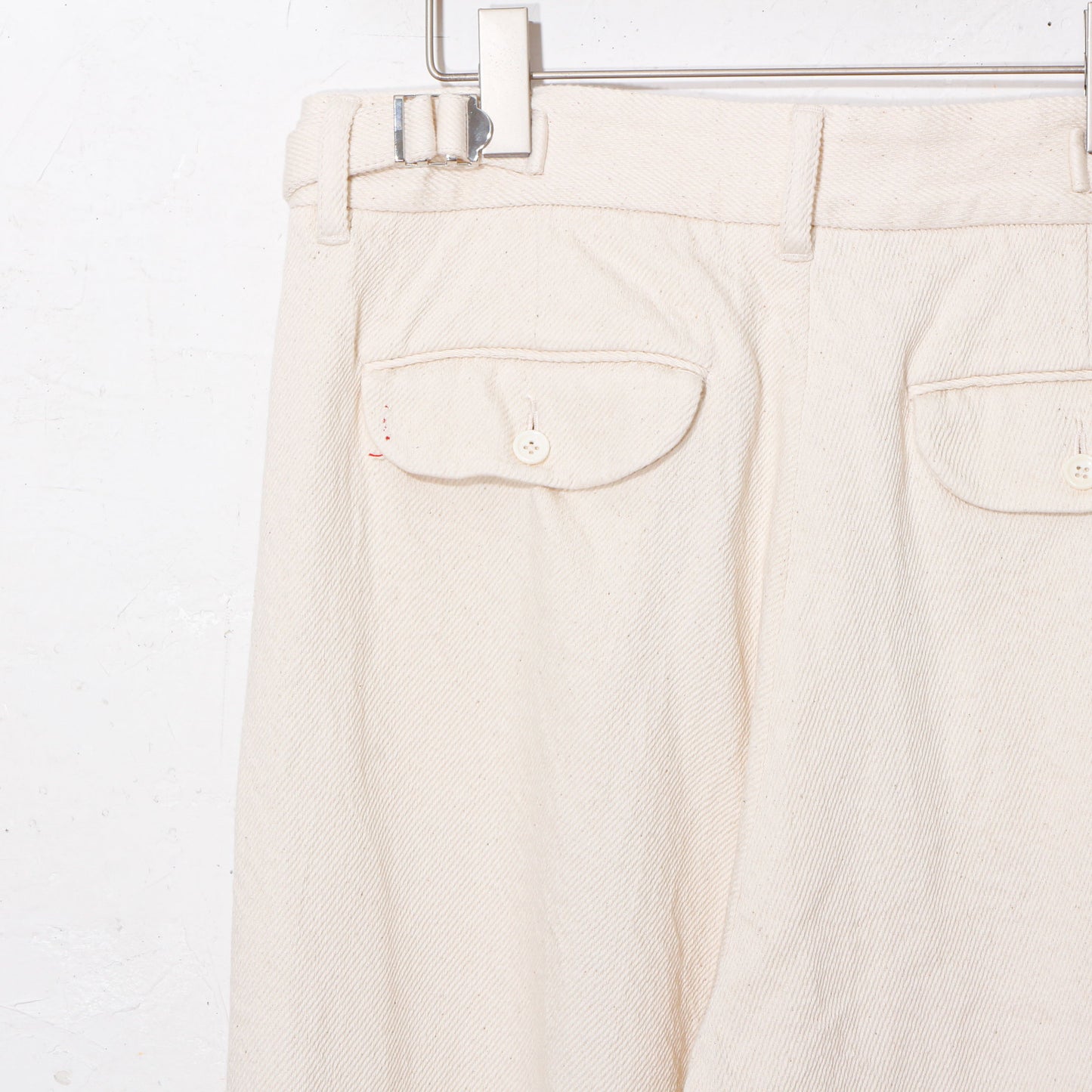 written by /thick twill slacks pants / natural
